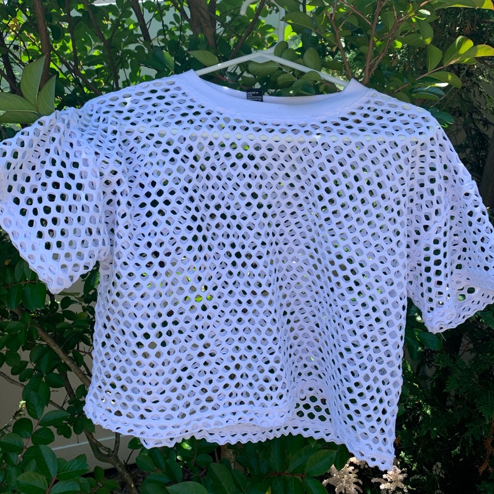 F21 crop jersey top